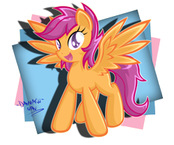 Size: 3000x2508 | Tagged: safe, artist:danmakuman, imported from derpibooru, scootaloo, pegasus, pony, female, solo