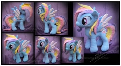 Size: 1116x612 | Tagged: safe, artist:nazegoreng, imported from derpibooru, oc, oc only, oc:glittering cloud, pegasus, pony, irl, photo, plushie