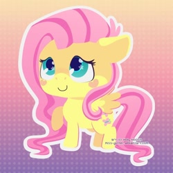 Size: 450x450 | Tagged: safe, artist:miss-glitter, imported from derpibooru, fluttershy, chibi, cute, female, solo