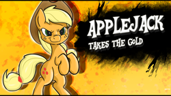 Size: 1024x576 | Tagged: safe, artist:tivy, imported from derpibooru, applejack, character reveal, newcomer, parody, super smash bros., super smash bros. 4