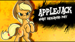 Size: 3840x2160 | Tagged: safe, artist:tivy, imported from derpibooru, applejack, op is trying to start shit, parody, super smash bros., super smash bros. 4