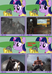 Size: 1128x1600 | Tagged: safe, imported from derpibooru, twilight sparkle, alicorn, pony, exploitable meme, female, mare, metal gear, metal gear rising, raiden, senator armstrong, tv meme, twiface, twilight sparkle (alicorn)