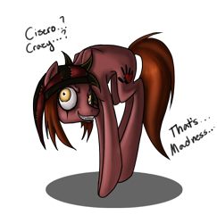 Size: 862x888 | Tagged: safe, artist:myhysteria, imported from derpibooru, pony, cicero, dark brotherhood, insanity, ponified, skyrim, solo, the elder scrolls