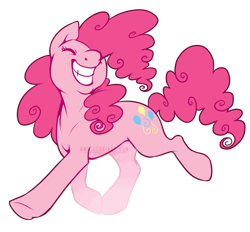 Size: 949x882 | Tagged: safe, artist:kaceymeg, imported from derpibooru, pinkie pie, eyes closed, female, smiling, solo