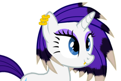 Size: 900x605 | Tagged: safe, artist:zehfox, imported from derpibooru, rarity, alternate hairstyle, female, piercing, solo