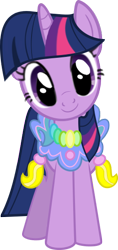 Size: 258x545 | Tagged: safe, artist:bronyxceed, imported from derpibooru, twilight sparkle, unicorn, the ticket master, clothes, cute, dress, female, head tilt, looking at you, saddle, simple background, smiling, solo, tack, transparent background, unicorn twilight, vector