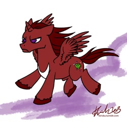 Size: 1000x1000 | Tagged: safe, artist:kiriska, imported from derpibooru, alicorn, pony, knuckles the echidna, ponified, solo, sonic the hedgehog (series)