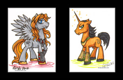Size: 1104x723 | Tagged: safe, artist:kiriska, imported from derpibooru, loki, marvel, ponified, the mighty thor, thor