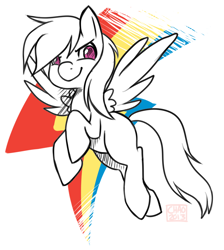 Size: 992x1109 | Tagged: safe, artist:sharmie, imported from derpibooru, rainbow dash, pegasus, pony, female, mare, solo, wings