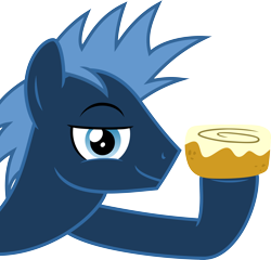 Size: 5214x5000 | Tagged: safe, artist:abion47, artist:chainchomp2, imported from derpibooru, star hunter, pegasus, pony, absurd resolution, cinnamon bun, food, male, simple background, solo, stallion, transparent background, vector