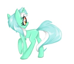 Size: 604x521 | Tagged: safe, artist:pechenyuha, imported from derpibooru, lyra heartstrings, pony, unicorn, blank flank, female, mare, simple background, solo, white background