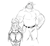 Size: 1257x1168 | Tagged: safe, artist:shemhamferosh, imported from derpibooru, applejack, big mcintosh, anthro, applebucking thighs, applemac, chubby, female, great macintosh, incest, male, monochrome, muscles, muscular male, plump, shipping, size difference, straight