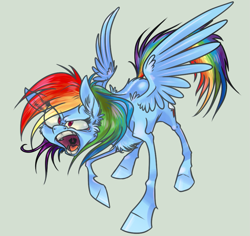 Size: 929x877 | Tagged: safe, artist:xenon, imported from derpibooru, rainbow dash, angry, female, solo