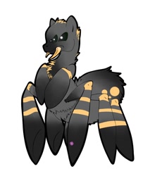 Size: 858x932 | Tagged: safe, artist:rainbowscreen, imported from derpibooru, oc, oc only, oc:knit, drider, monster pony, original species, spiderpony, solo