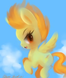 Size: 512x600 | Tagged: safe, artist:pipomanager-mimmi, imported from derpibooru, spitfire, female, filly, solo