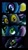 Size: 681x1208 | Tagged: safe, artist:drakefenwick, imported from derpibooru, discord, king sombra, nightmare moon, queen chrysalis, alicorn, changeling, changeling queen, draconequus, unicorn, antagonist, dramatic pose, eye, eyes, female, moon, stare, villainess