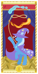 Size: 400x775 | Tagged: safe, artist:janeesper, imported from derpibooru, trixie, pony, unicorn, female, mare, solo, tarot card, the magician