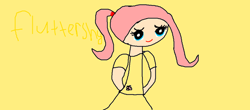 Size: 1006x441 | Tagged: safe, artist:darkbrat18, imported from derpibooru, fluttershy, human, female, humanized, solo