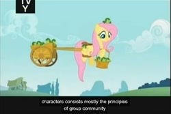 Size: 473x316 | Tagged: safe, imported from derpibooru, screencap, fluttershy, frog, feeling pinkie keen, tv rating, youtube caption