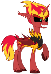 Size: 3501x5000 | Tagged: safe, anonymous artist, imported from derpibooru, sunset shimmer, alicorn, demon, demon pony, original species, pony, equestria girls, equestria girls (movie), absurd resolution, cloven hooves, female, ponified, simple background, solo, sunset satan, transparent background, unshorn fetlocks, vector