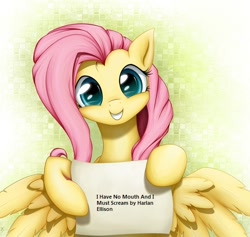 Size: 528x500 | Tagged: safe, artist:xn-d, edit, imported from derpibooru, fluttershy, harlan ellison, i have no mouth and i must scream, meme, this will end in tears