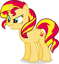 Size: 6420x7032 | Tagged: safe, artist:vector-brony, imported from derpibooru, sunset shimmer, pony, unicorn, absurd resolution, female, grin, simple background, solo, transparent background, vector