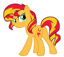 Size: 2656x2358 | Tagged: safe, artist:musical-medic, imported from derpibooru, sunset shimmer, pony, unicorn, butt, female, looking back, plot, simple background, smiling, solo, transparent background, vector