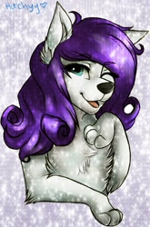 Size: 844x1280 | Tagged: safe, artist:hutchyy, imported from derpibooru, rarity, dog, dogified, female, raridog, solo, species swap