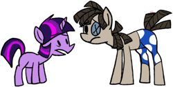 Size: 500x252 | Tagged: safe, artist:ghost, imported from derpibooru, smarty pants, twilight sparkle, ponified