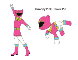 Size: 792x612 | Tagged: safe, artist:guncannon109, imported from derpibooru, pinkie pie, equestrian sentai harmoranger, pink, power rangers, super sentai