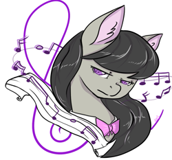 Size: 973x906 | Tagged: safe, artist:arnachy, imported from derpibooru, octavia melody, female, music, portrait, solo