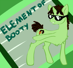 Size: 700x647 | Tagged: safe, imported from derpibooru, oc, oc only, pony, dat ass, dat butt, element of booty, male, meme, solo, stallion, sunglasses