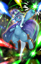 Size: 945x1470 | Tagged: safe, artist:ipushiro, imported from derpibooru, trixie, pony, unicorn, female, fireworks, mare, pixiv, solo