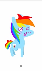 Size: 480x800 | Tagged: safe, artist:danadyu, imported from derpibooru, rainbow dash, female, solo, tongue out