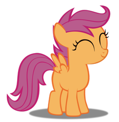 Size: 900x922 | Tagged: safe, artist:cassidycreations, imported from derpibooru, scootaloo, pegasus, pony, cute, cutealoo, eyes closed, female, filly, simple background, smiling, solo, transparent background, vector