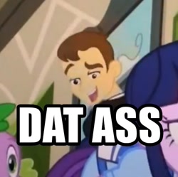 Size: 525x522 | Tagged: safe, imported from derpibooru, spike, teddy t. touchdown, twilight sparkle, dog, equestria girls, equestria girls (movie), background human, dat ass, dat butt, image macro, meme, spike the dog