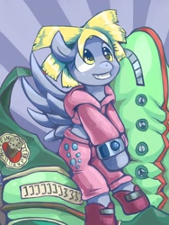 Size: 1200x1600 | Tagged: safe, artist:saturnspace, imported from derpibooru, derpy hooves, pegasus, pony, alternate hairstyle, amy wong, female, futurama, mare, solo