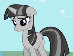 Size: 690x536 | Tagged: safe, imported from derpibooru, twilight sparkle, discorded, female, gray, sad, solo