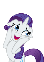 Size: 2828x4000 | Tagged: safe, artist:drpancakees, imported from derpibooru, rarity, unicorn, the crystal empire, cute, female, hind legs, raribetes, simple background, solo, squishy, squishy cheeks, swoon, transparent background, vector