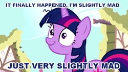 Size: 640x360 | Tagged: safe, edit, edited screencap, imported from derpibooru, screencap, twilight sparkle, swarm of the century, female, image macro, insanity, queen (band), solo, song reference, twilight snapple