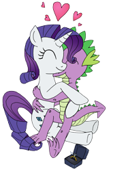 Size: 3331x5002 | Tagged: safe, artist:greenlinzerd, imported from derpibooru, rarity, spike, female, male, marriage proposal, ring, shipping, sparity, straight