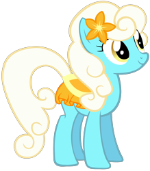 Size: 3500x4000 | Tagged: safe, artist:sirleandrea, imported from derpibooru, serena, earth pony, pony, background pony, clothes, female, flower, flower in hair, mare, saddle, simple background, skirt, solo, tack, transparent background, vector