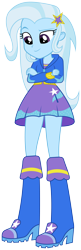 Size: 3250x10000 | Tagged: safe, artist:floppychiptunes, imported from derpibooru, trixie, equestria girls, equestria girls (movie), absurd resolution, clothes, crossed arms, example, female, hoodie, legs, simple background, skirt, solo, transparent background, vector