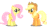 Size: 640x360 | Tagged: safe, artist:viva reverie, imported from derpibooru, applejack, fluttershy, animated, creepy, female, grin, immatoonlink, laughing, modular, open mouth, prosthetics, scrunchy face, show accurate, simple background, smiling, wat, white background, wide eyes