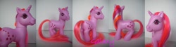 Size: 1200x323 | Tagged: safe, artist:berrymouse, imported from derpibooru, galaxy (g1), twinkle eyed pony, custom, customized toy, g1, g1 to g3, g3, generation leap, irl, photo, toy