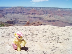 Size: 2572x1928 | Tagged: safe, artist:kousagi7yami, imported from derpibooru, sunny rays, blind bag, figure, grand canyon, irl, photo, ponies around the world, toy