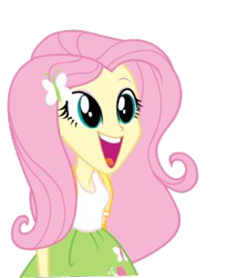 Size: 366x429 | Tagged: safe, imported from derpibooru, fluttershy, equestria girls, dash for the crown, equestria girls prototype, excited, female, game, happy, so fucking happy, solo