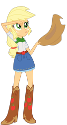 Size: 1228x2270 | Tagged: safe, imported from derpibooru, applejack, equestria girls, dash for the crown, equestris girls prototype, female, game, simple background, solo