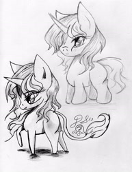 Size: 1883x2436 | Tagged: safe, artist:lunarguard, imported from derpibooru, oc, oc only, monochrome, traditional art