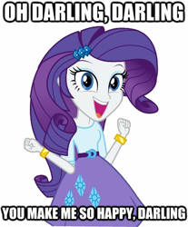 Size: 409x495 | Tagged: safe, imported from derpibooru, rarity, equestria girls, bracelet, clothes, cute, darling, female, happy, humanized, image macro, jewelry, looking at you, skirt, solo, talking to viewer